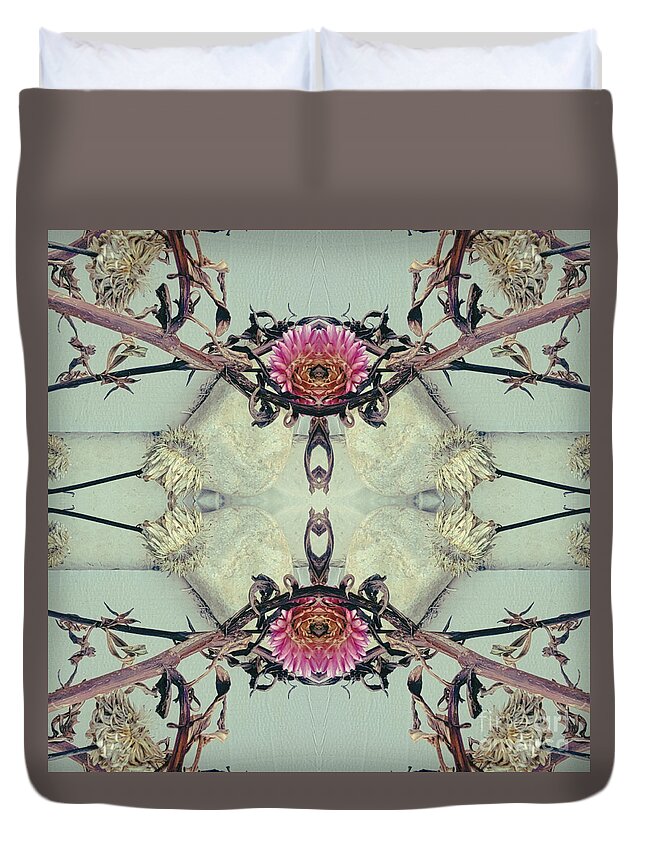 Appalachian Duvet Cover featuring the photograph Strawflower Magi by Cleaster Cotton