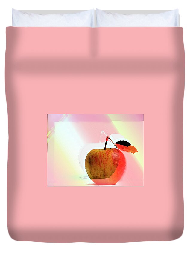 Apple Duvet Cover featuring the photograph Apple peel by Luc Van de Steeg