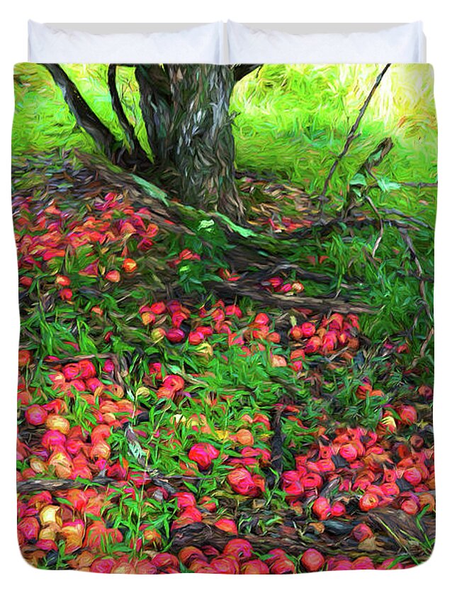 North Carolina Duvet Cover featuring the photograph Applesauce ap by Dan Carmichael