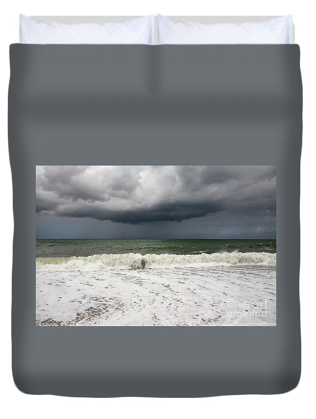 Sky Duvet Cover featuring the photograph Approaching storm by Bryan Attewell
