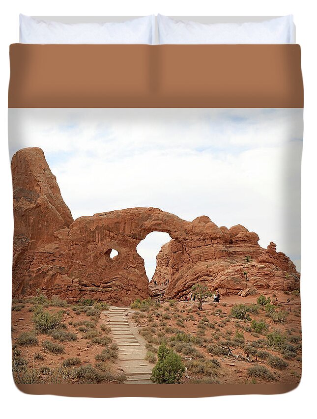 Arches National Park Duvet Cover featuring the photograph Arches National Park - Turret Arch by Richard Krebs