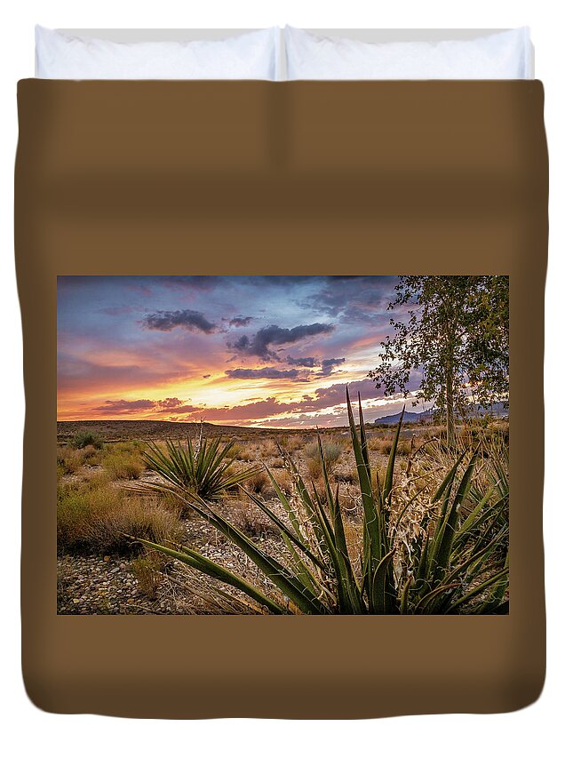 Lake Powell Duvet Cover featuring the photograph Arizona Desert Sunset by Bradley Morris
