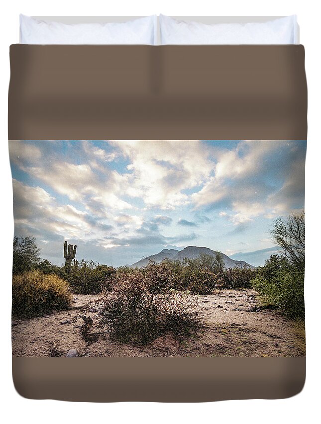 Arizona Duvet Cover featuring the photograph Arizona dessert by Jim Mathis