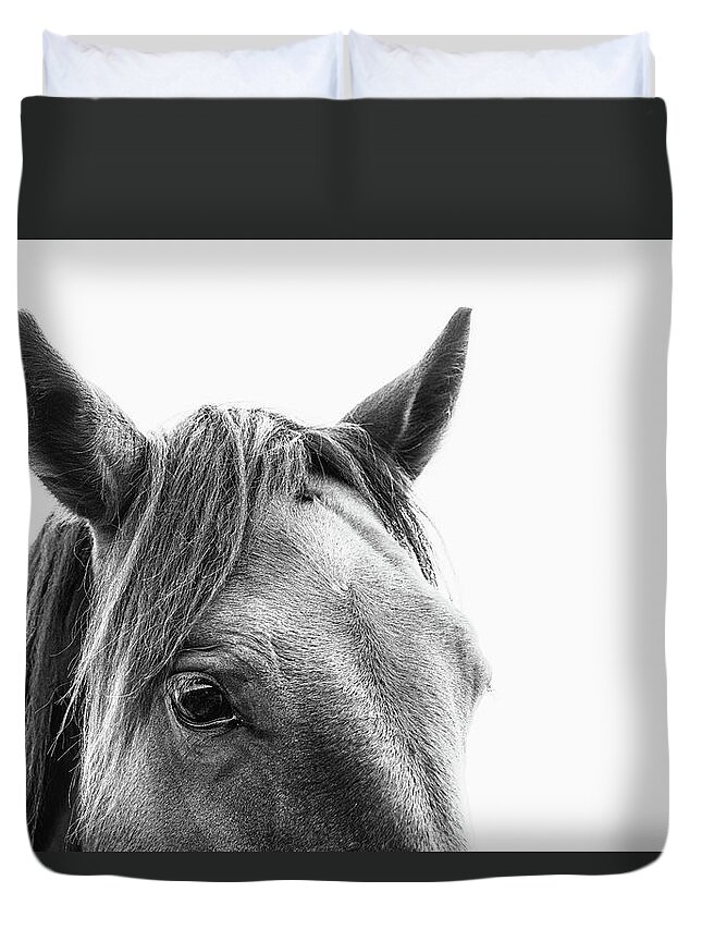 Horse Duvet Cover featuring the photograph Arlo II - Horse Art by Lisa Saint