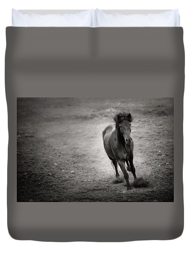 Horse Duvet Cover featuring the photograph Arod - Horse Art by Lisa Saint