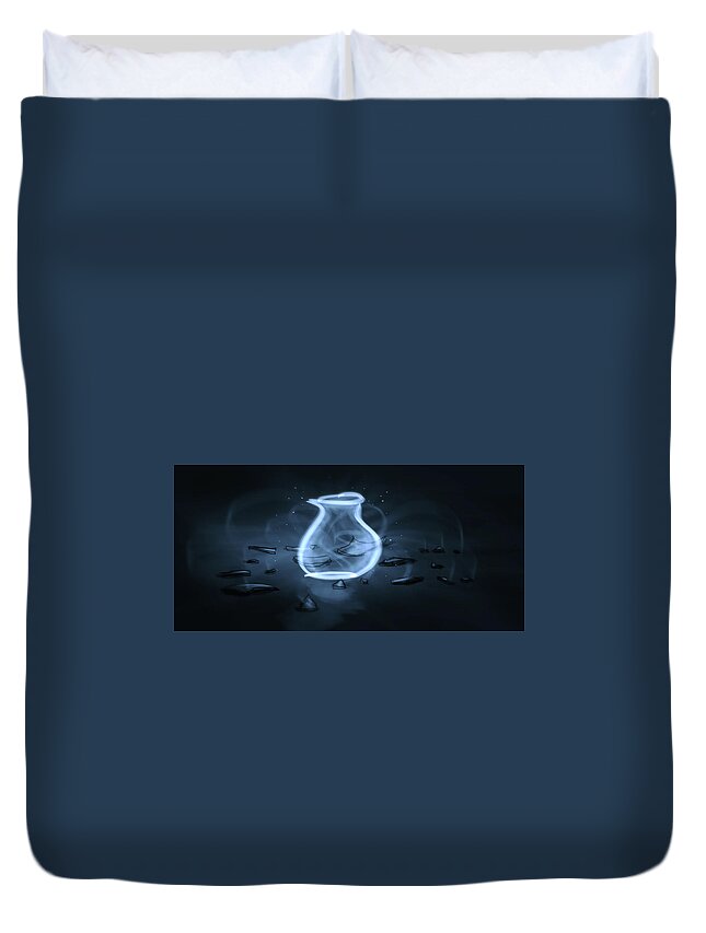 Darkness Duvet Cover featuring the digital art Art - It Is Possible by Matthias Zegveld