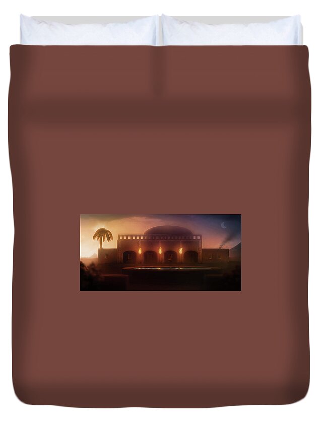 Palace Duvet Cover featuring the digital art Art - The Palace by Matthias Zegveld