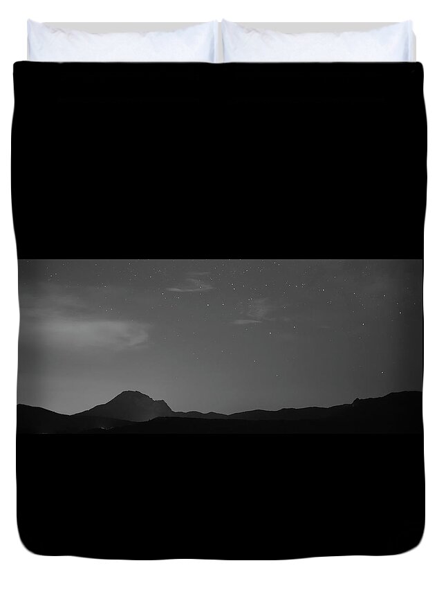 Light Duvet Cover featuring the photograph Lighting the Sky by Karine GADRE