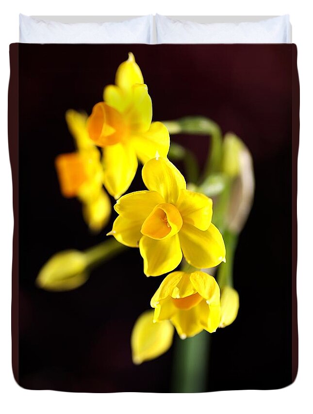 Daffodil Duvet Cover featuring the photograph Jonquil #2 by Joy Watson
