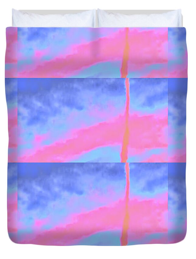 Abstract Duvet Cover featuring the photograph Bright Breathing by Judy Kennedy