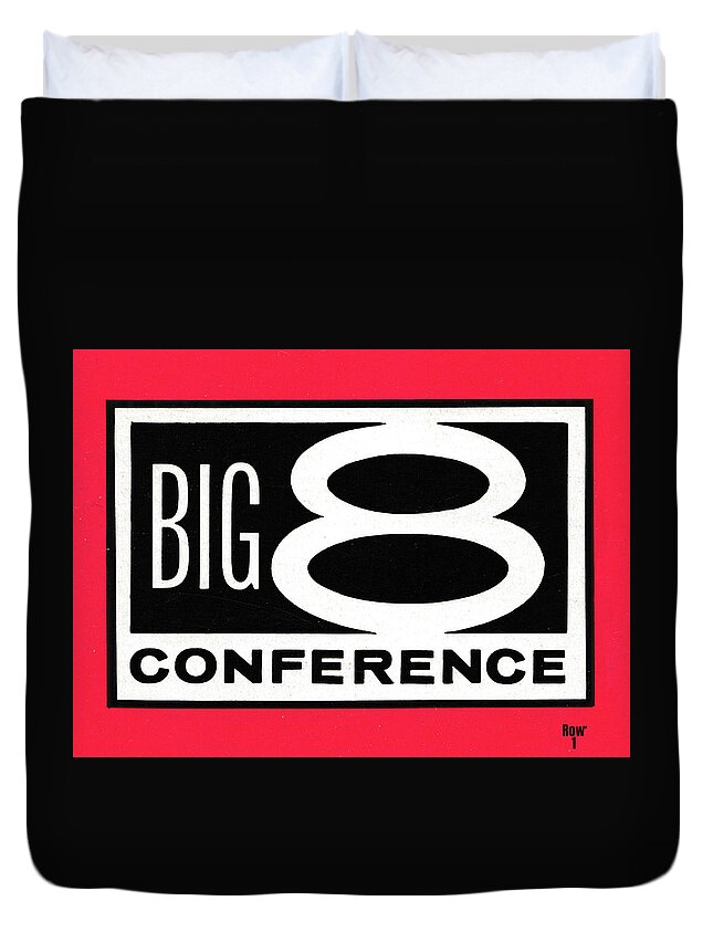 Big Eight Conference Duvet Cover featuring the mixed media 1972 Big Eight Conference Art by Row One Brand