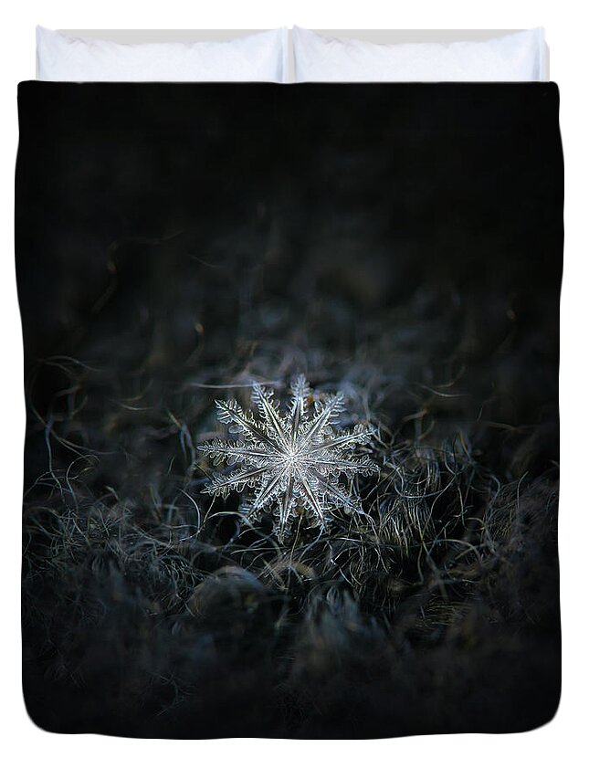 Snowflake Duvet Cover featuring the photograph Real snowflake 2014-01-26_5568-76_Electra by Alexey Kljatov