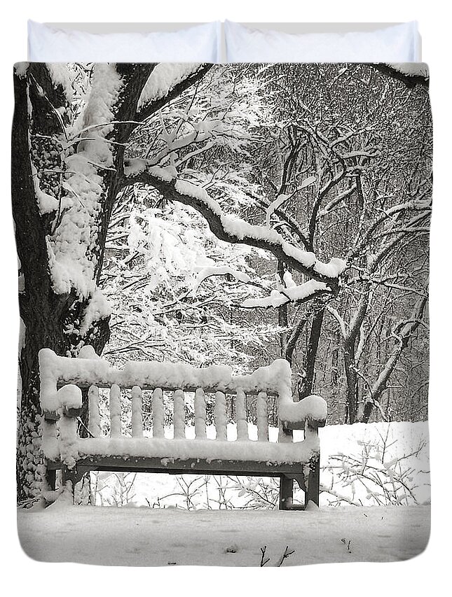 Winter Duvet Cover featuring the photograph Nichols Arboretum #1 by Phil Perkins