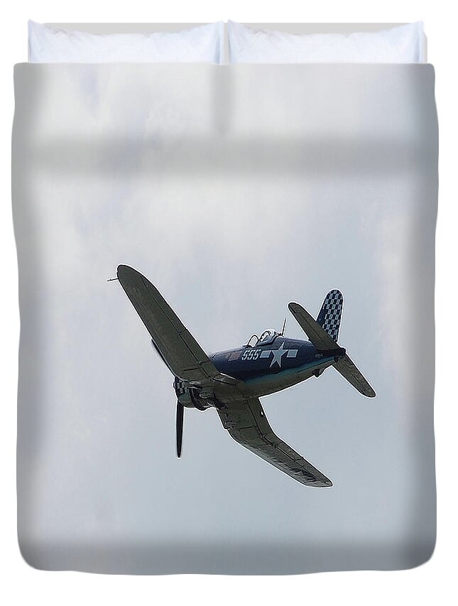 Aviation Duvet Cover featuring the photograph Corsair by John Schneider