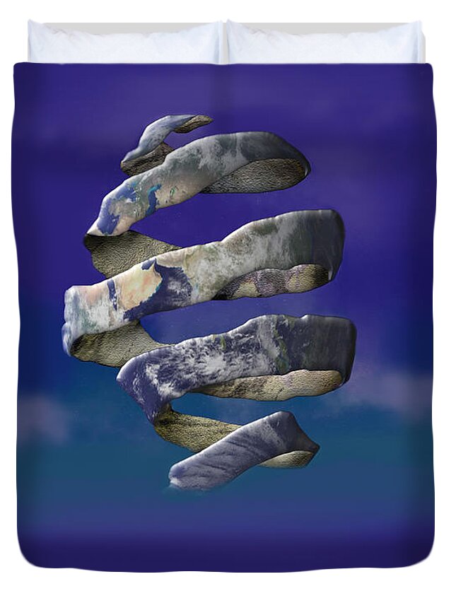 Escher Duvet Cover featuring the digital art My World is Unraveling by Gravityx9 Designs