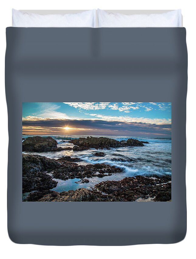  Duvet Cover featuring the photograph Asilomar Sunset by Mike Lee