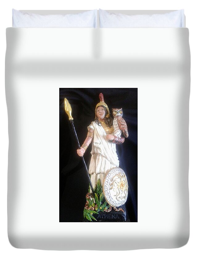  Duvet Cover featuring the painting Athena by James RODERICK