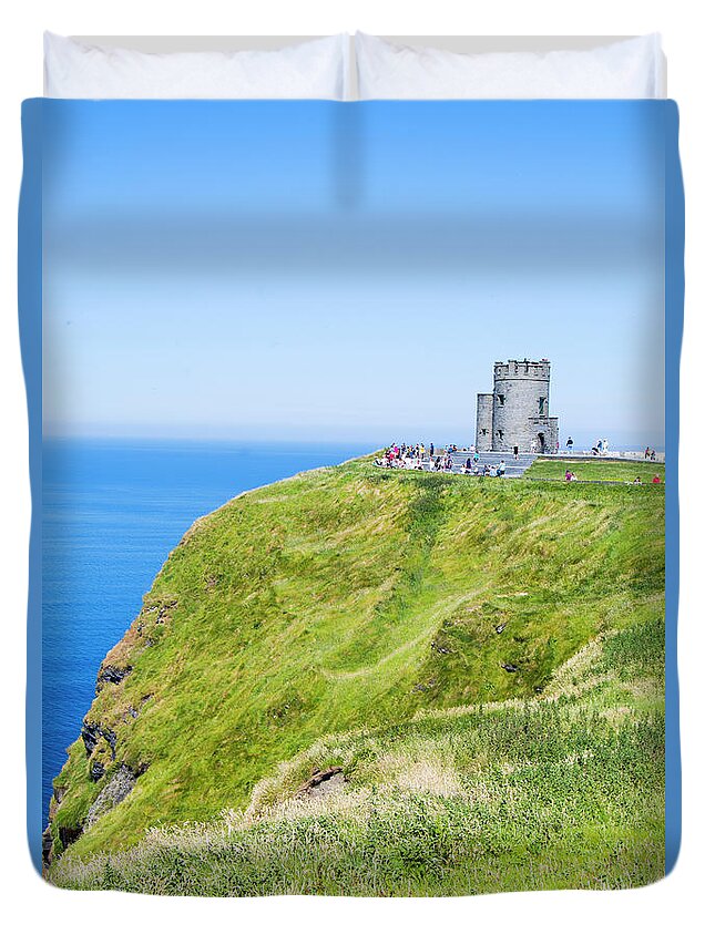 Ireland Duvet Cover featuring the photograph Atop the Cliffs by Edward Shmunes