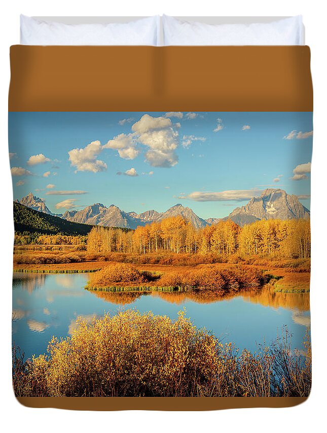 Autumn Duvet Cover featuring the photograph Autumn at Oxbow Bend by Jack Bell