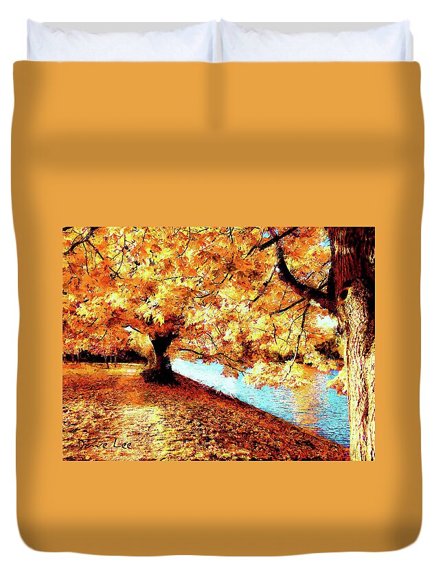 Autumn Duvet Cover featuring the digital art Autumn Blanket by Dave Lee