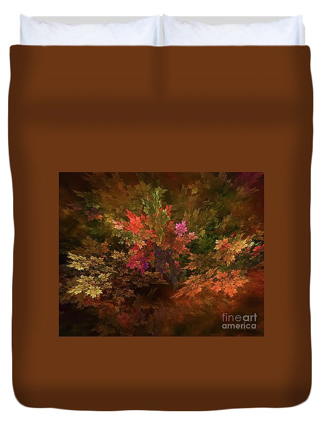 Autumn Duvet Cover featuring the digital art Autumn Bouquet by Olga Hamilton