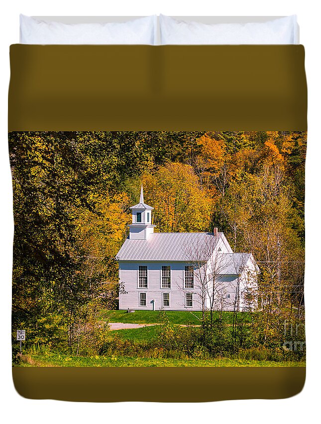 Autumn Duvet Cover featuring the photograph Autumn in Calais Vermont by Scenic Vermont Photography
