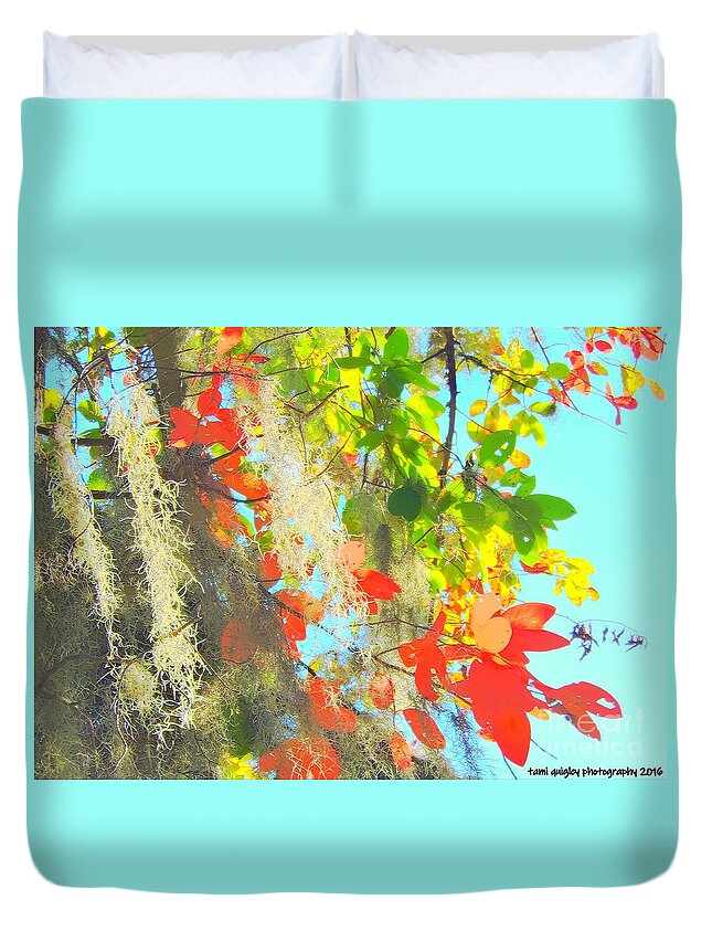 Autumn Duvet Cover featuring the photograph Autumn In Dixie by Tami Quigley