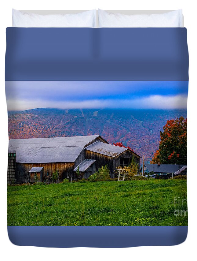New England Duvet Cover featuring the photograph Autumn in the Mad River Valley by Scenic Vermont Photography