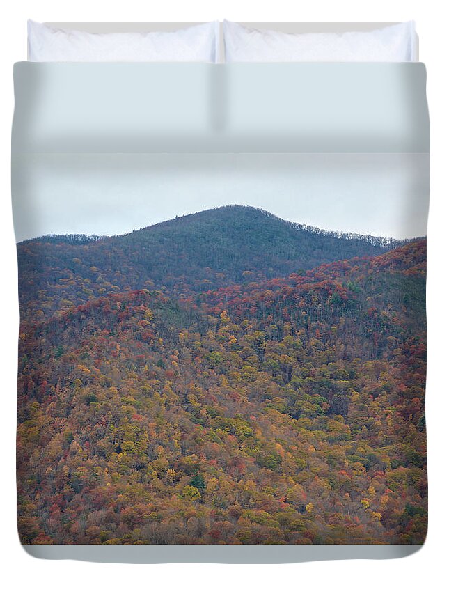 Mountain Duvet Cover featuring the photograph Autumn in the Mountains by Richie Parks