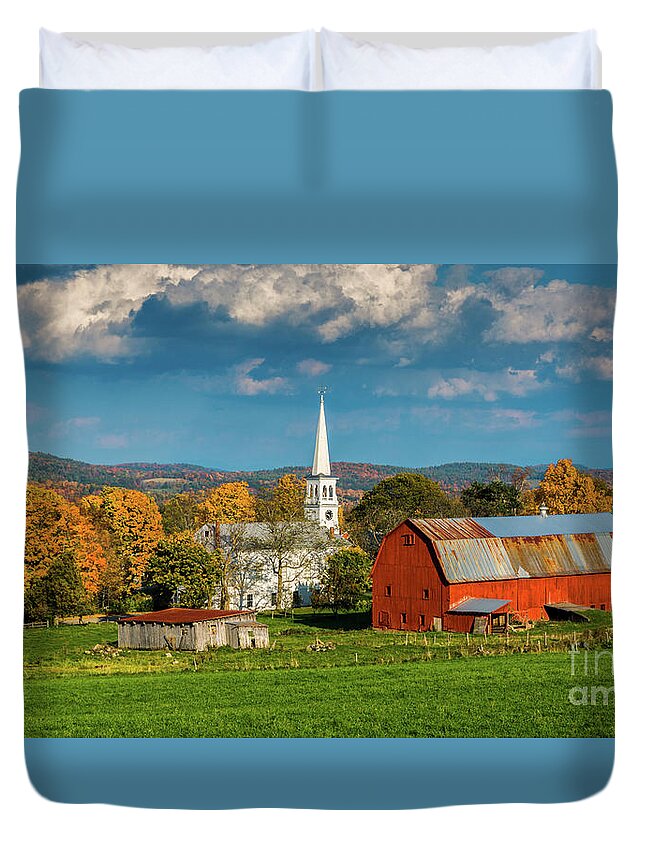 Peacham Duvet Cover featuring the photograph Autumn in Winter in Peacham by Scenic Vermont Photography