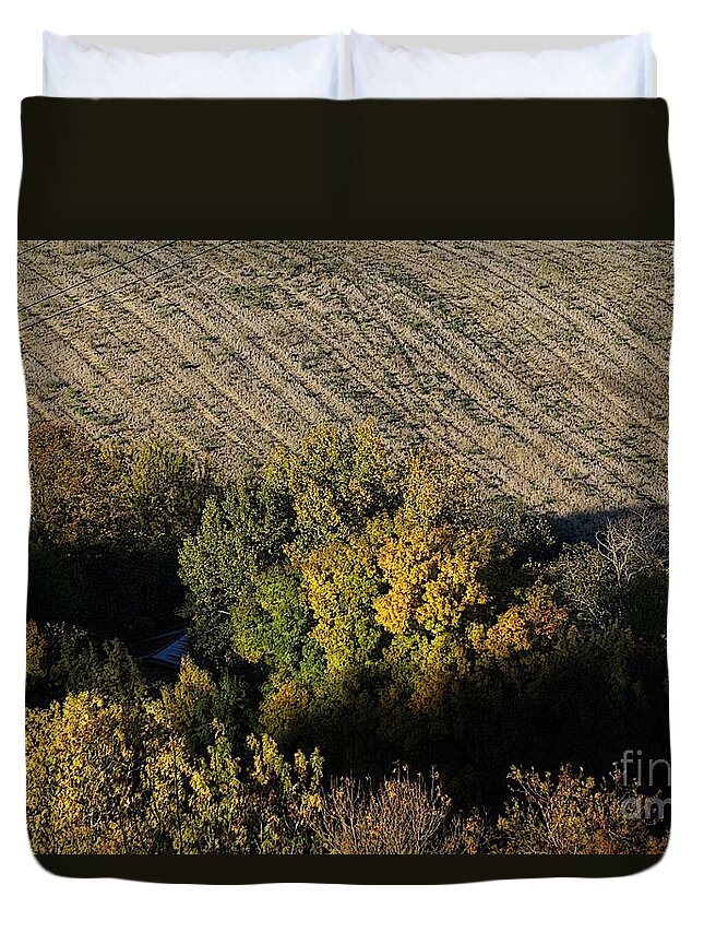 Art Duvet Cover featuring the photograph Autumn landscapes 1 by Jean Bernard Roussilhe