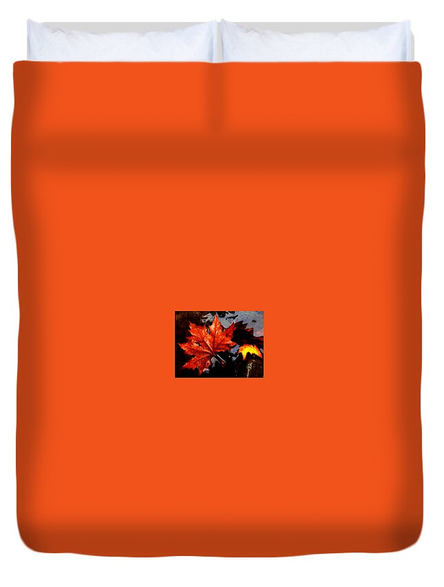 Autumn Duvet Cover featuring the photograph Autumn Leaves in Tumut by Lexa Harpell