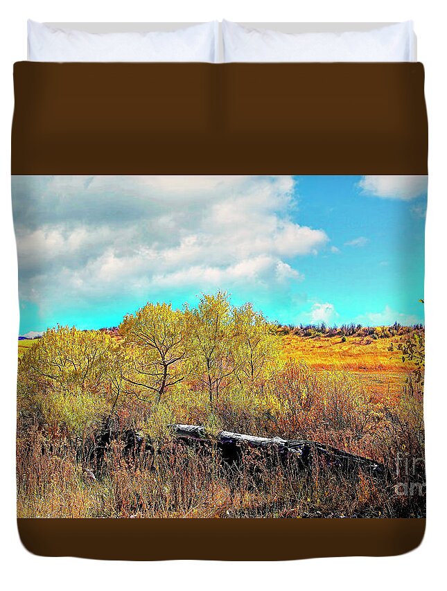 Jon Burch Duvet Cover featuring the photograph Autumn on the Colorado Prairie by Jon Burch Photography
