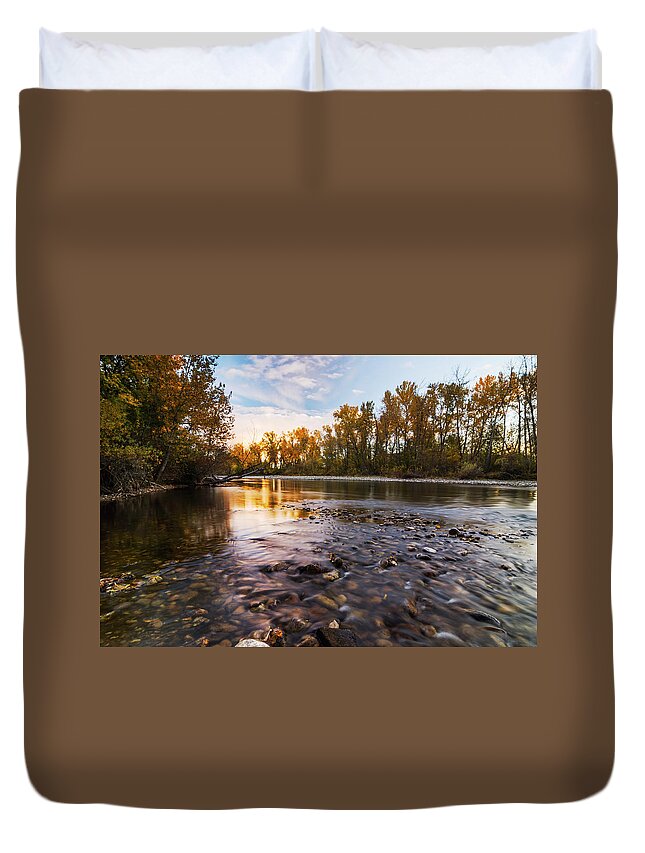 Boise River Duvet Cover featuring the photograph Autumn symphony by Vishwanath Bhat