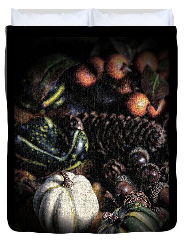 Autumn Duvet Cover featuring the photograph Autumn's Bounty by Rene Crystal