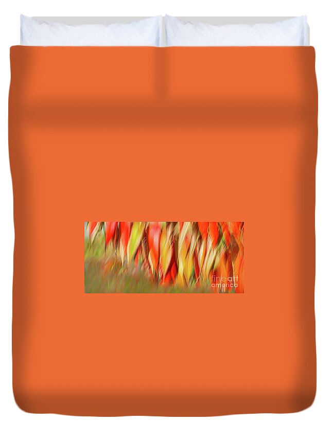  Duvet Cover featuring the photograph Autumns Feathers of Fire by Marilyn Cornwell