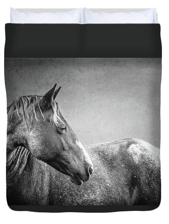 Horse Duvet Cover featuring the photograph Avery II - Horse Art by Lisa Saint