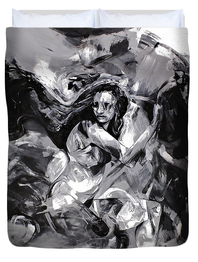Awakening Duvet Cover featuring the painting Awakening the Memories by Jeff Klena