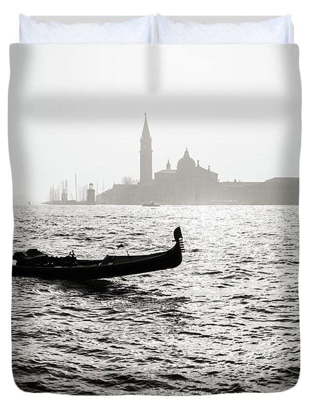 Fine Art Photo Duvet Cover featuring the photograph B0007718xBns3045_St George, Venice by Marco Missiaja