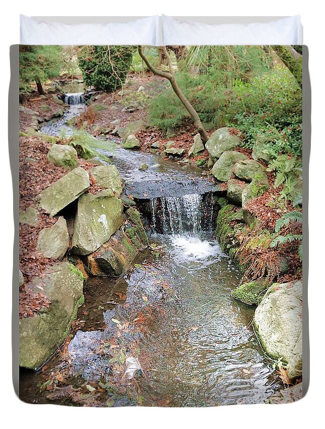 Brook Duvet Cover featuring the photograph Babbling Brook by Kimberly Furey