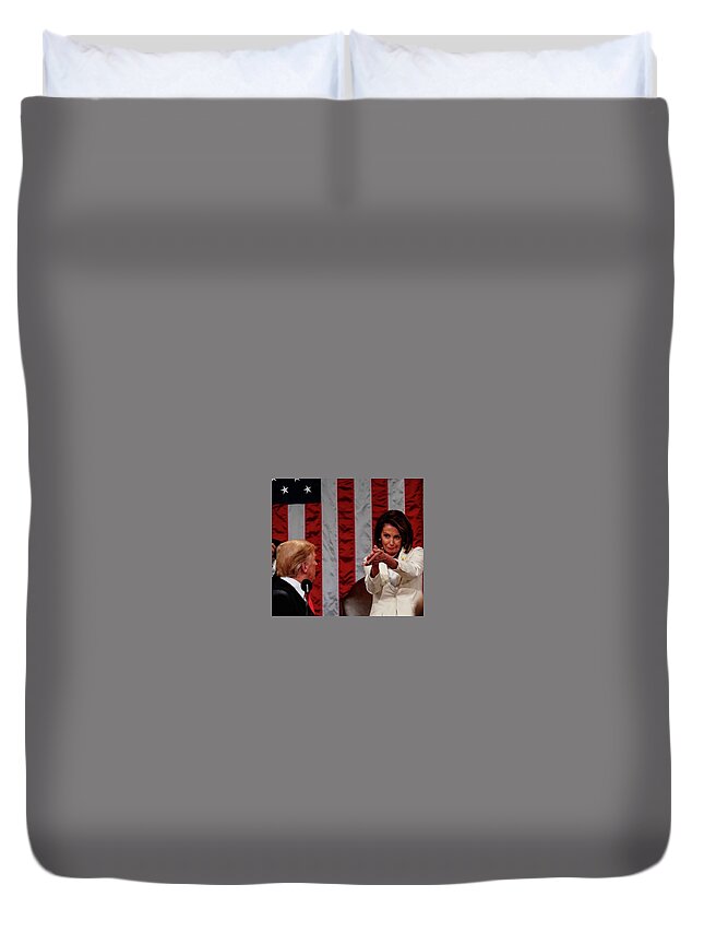 Clap-back Duvet Cover featuring the photograph Back at yu Sir by Trevor A Smith