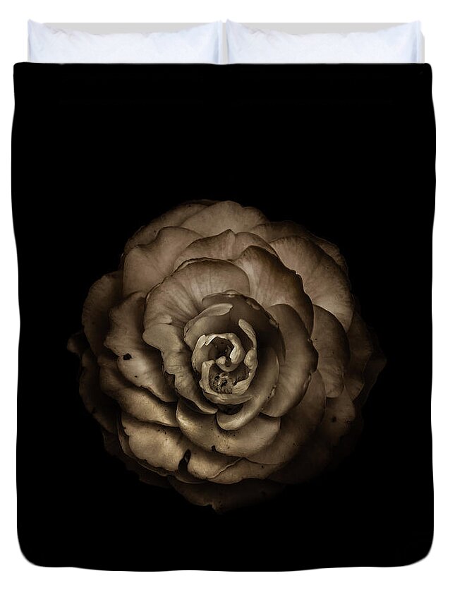 Brian Carson Duvet Cover featuring the photograph Backyard Flowers 85 Toned Version by Brian Carson