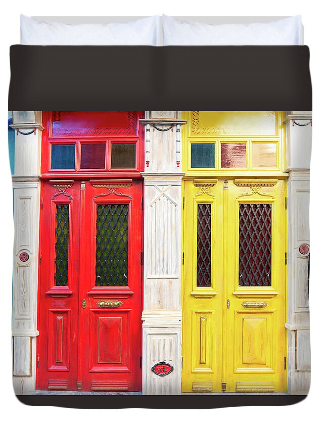 Istanbul Duvet Cover featuring the photograph Balat Istanbul by Anastasy Yarmolovich