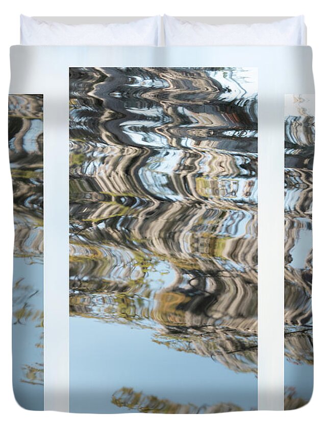 Taxodium Duvet Cover featuring the photograph Bald cypress reflections by Karen Rispin