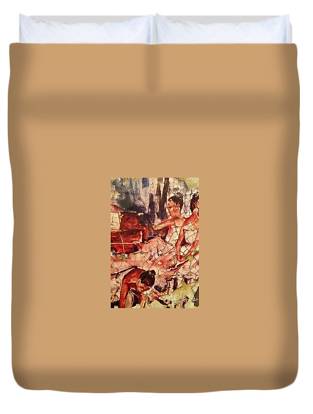 Duvet Cover featuring the painting Ballerina 2.0 by Angie ONeal
