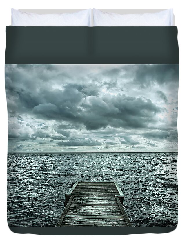 Kapelleudden Duvet Cover featuring the photograph Baltic Sea from Kapelleudden by Elaine Berger