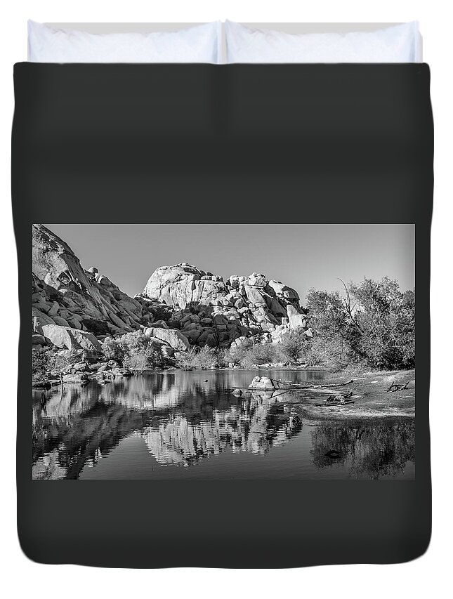 Joshua Tree National Park Duvet Cover featuring the photograph Barker Dam Reservoir by Robert Miller