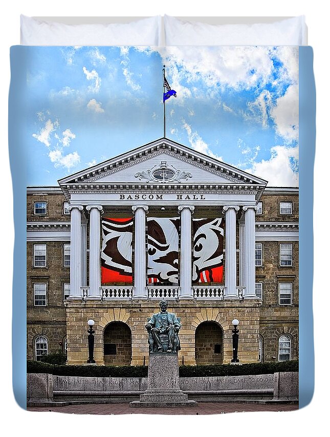 Madison Duvet Cover featuring the photograph Bascom Hall - Madison - Wisconsin by Steven Ralser