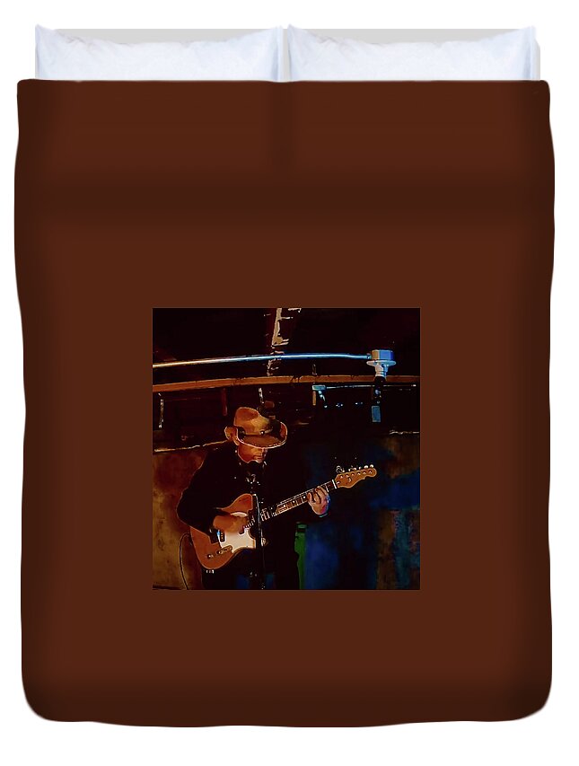 Basement Tapes Duvet Cover featuring the mixed media Basement Tapes by Bencasso Barnesquiat