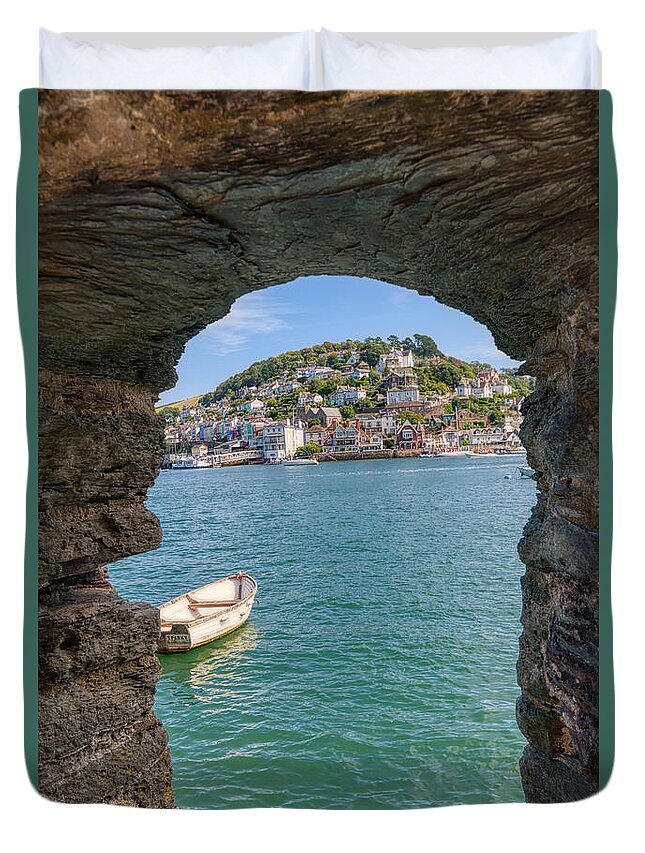 Tudor Fort Duvet Cover featuring the photograph Bayard's Cove Fort by Raymond Hill